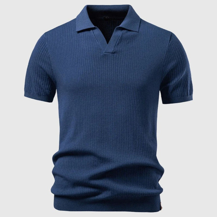 Men's Ribbed Knit Polo