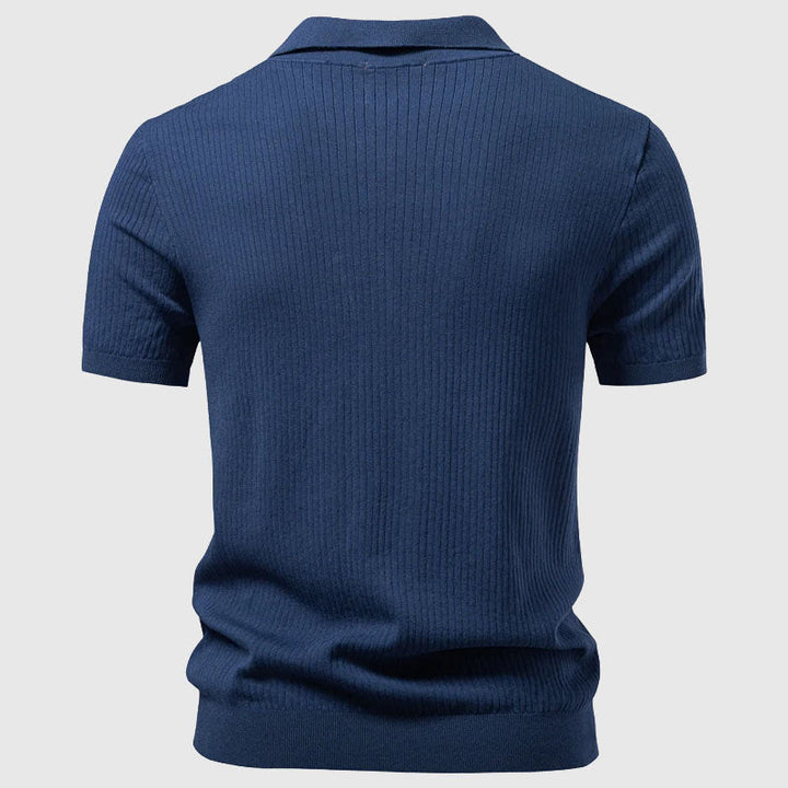 Men's Ribbed Knit Polo