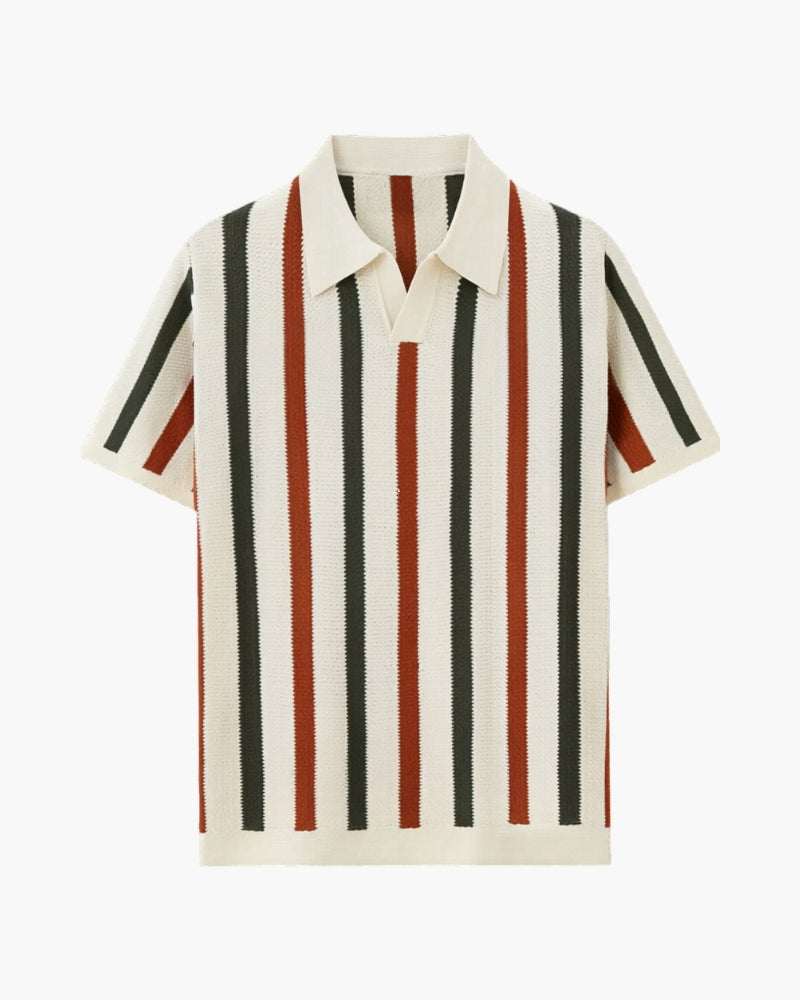 Men's Striped Knit Polo