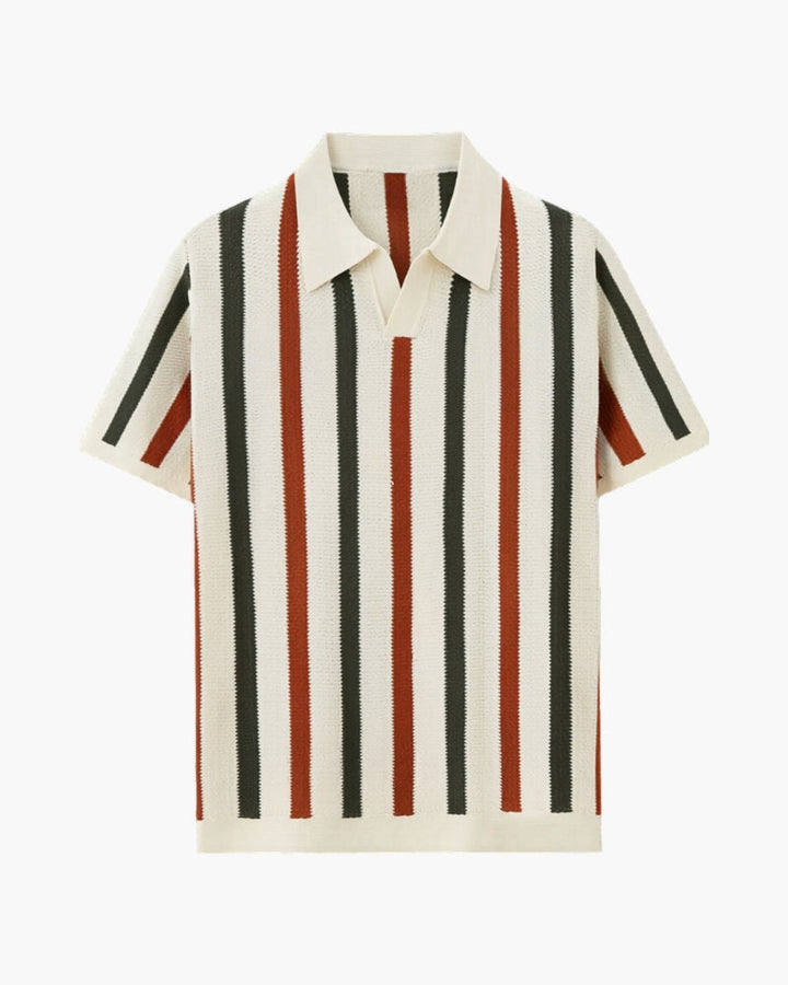 Men's Striped Knit Polo