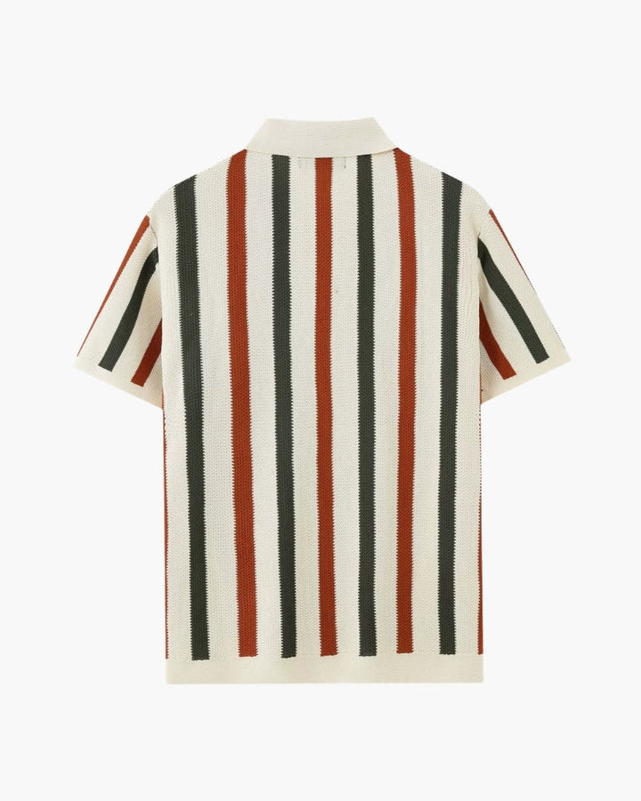 Men's Striped Knit Polo