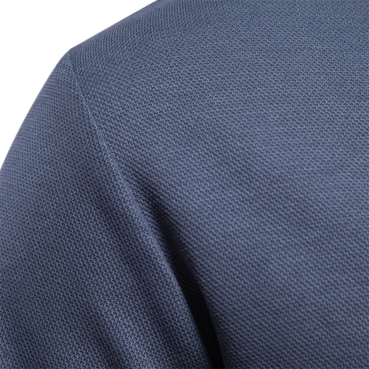 Men's Long Sleeve Solid Polo