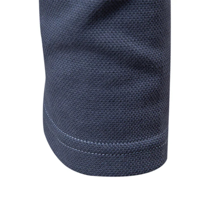 Men's Long Sleeve Solid Polo