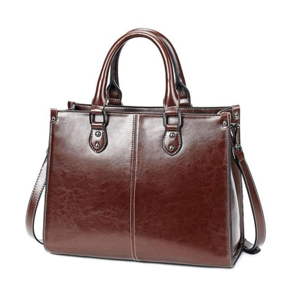 Women's Elegant Tote Handbag with Zipper