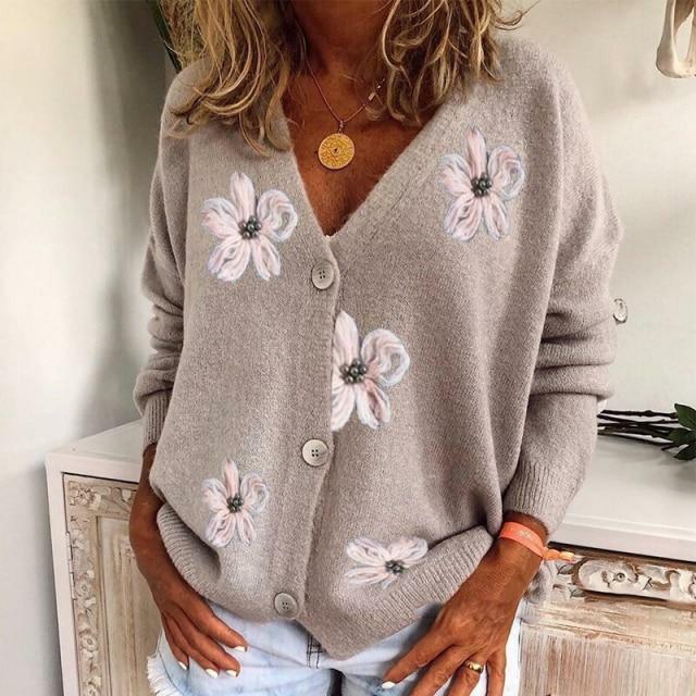 Daisy Print Cardigan