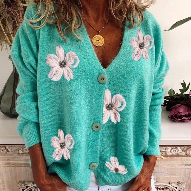 Daisy Print Cardigan
