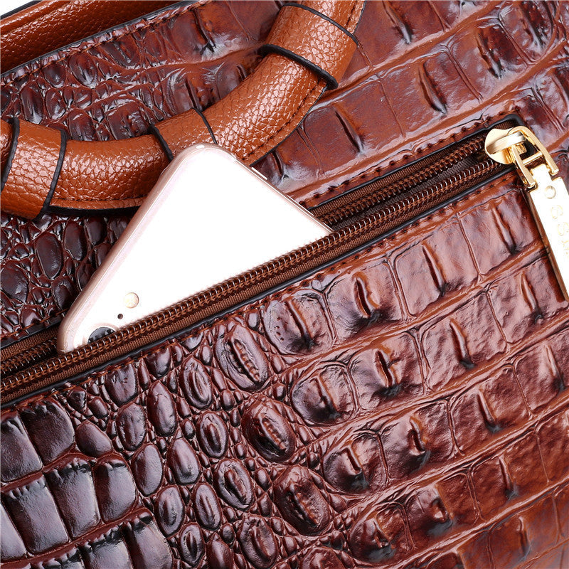 Alfrida | Elegant handbag with sophisticated crocodile embossing