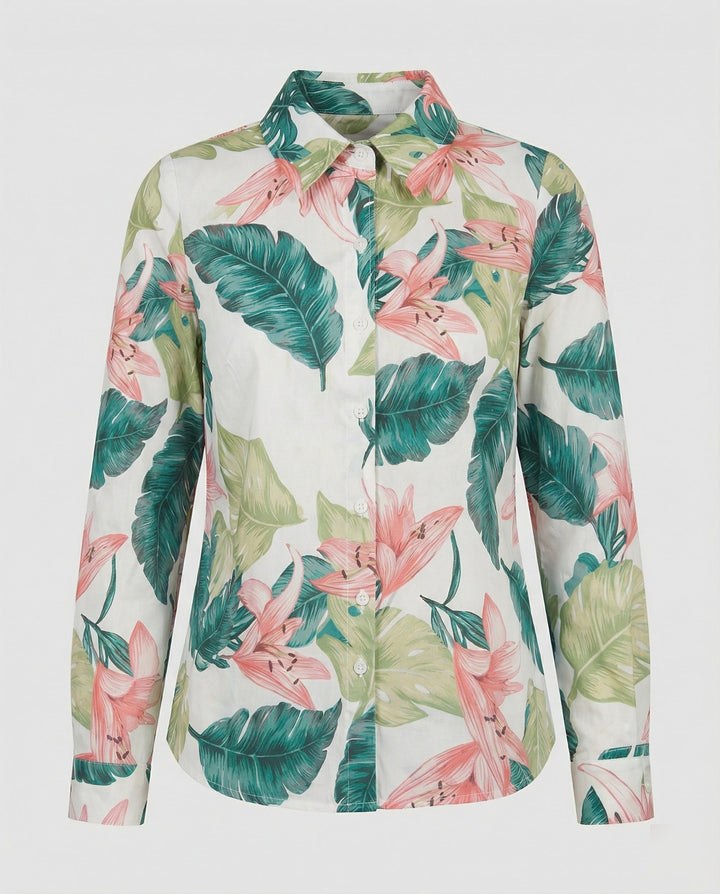 Ladies' Blouse Print Shirt Collar