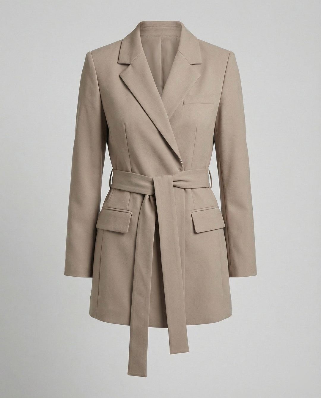 Tailored Blazer Mini Dress with Belt for Women