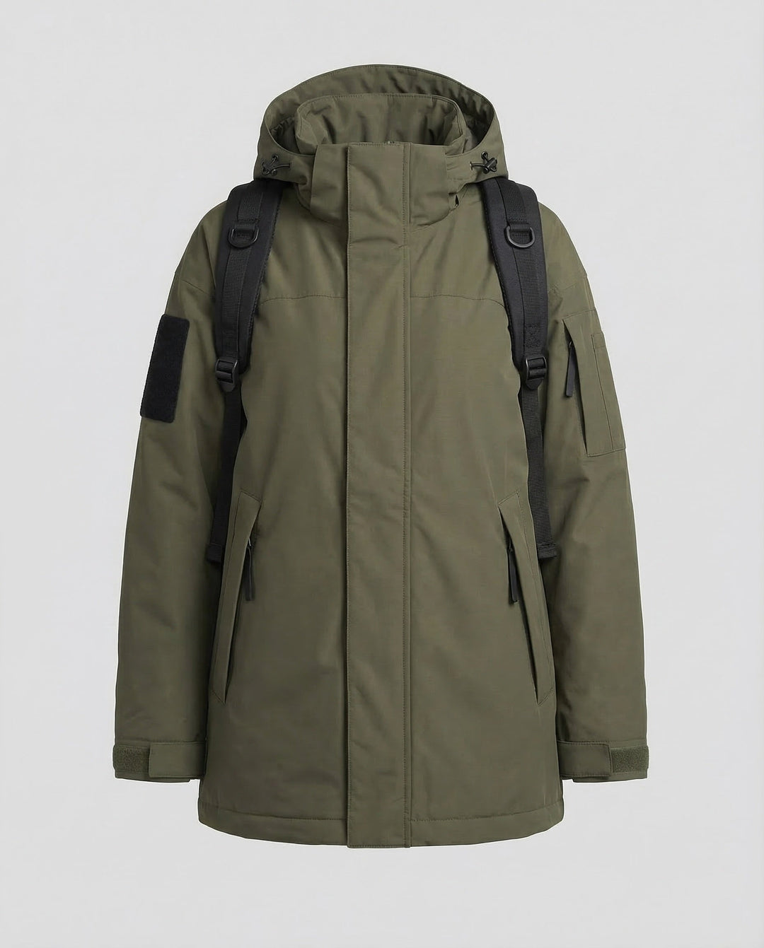 Women's Oversized Waterproof Zipped Jacket for Outdoor Comfort