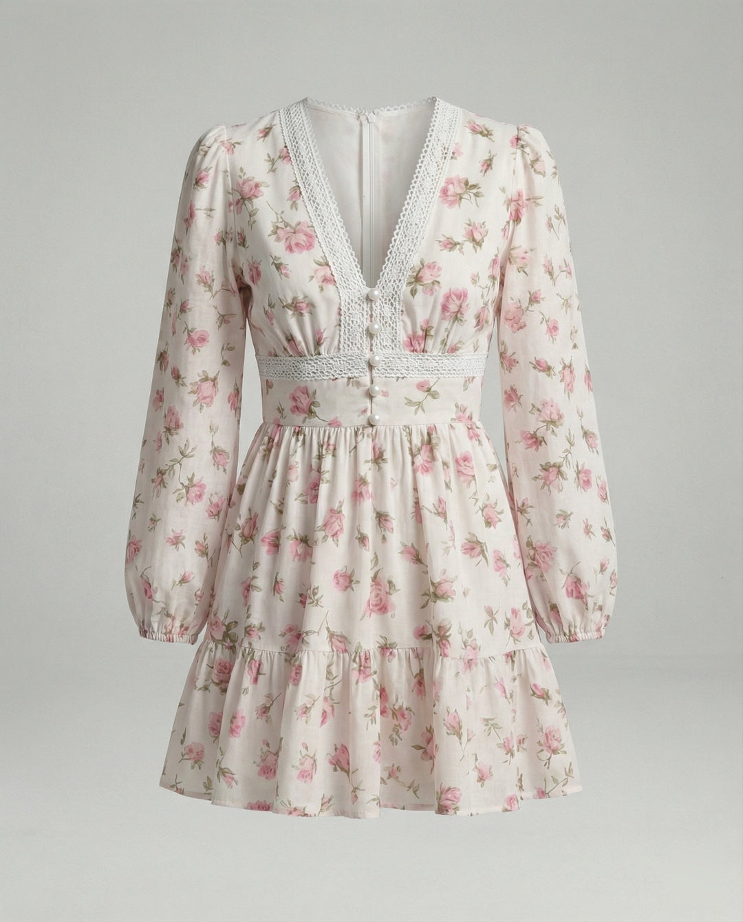 Chiffon Mini Dress with Empire Cut for Women