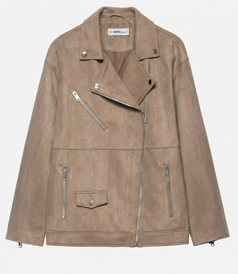 Brown Leather Jacket for Women Suede Leather