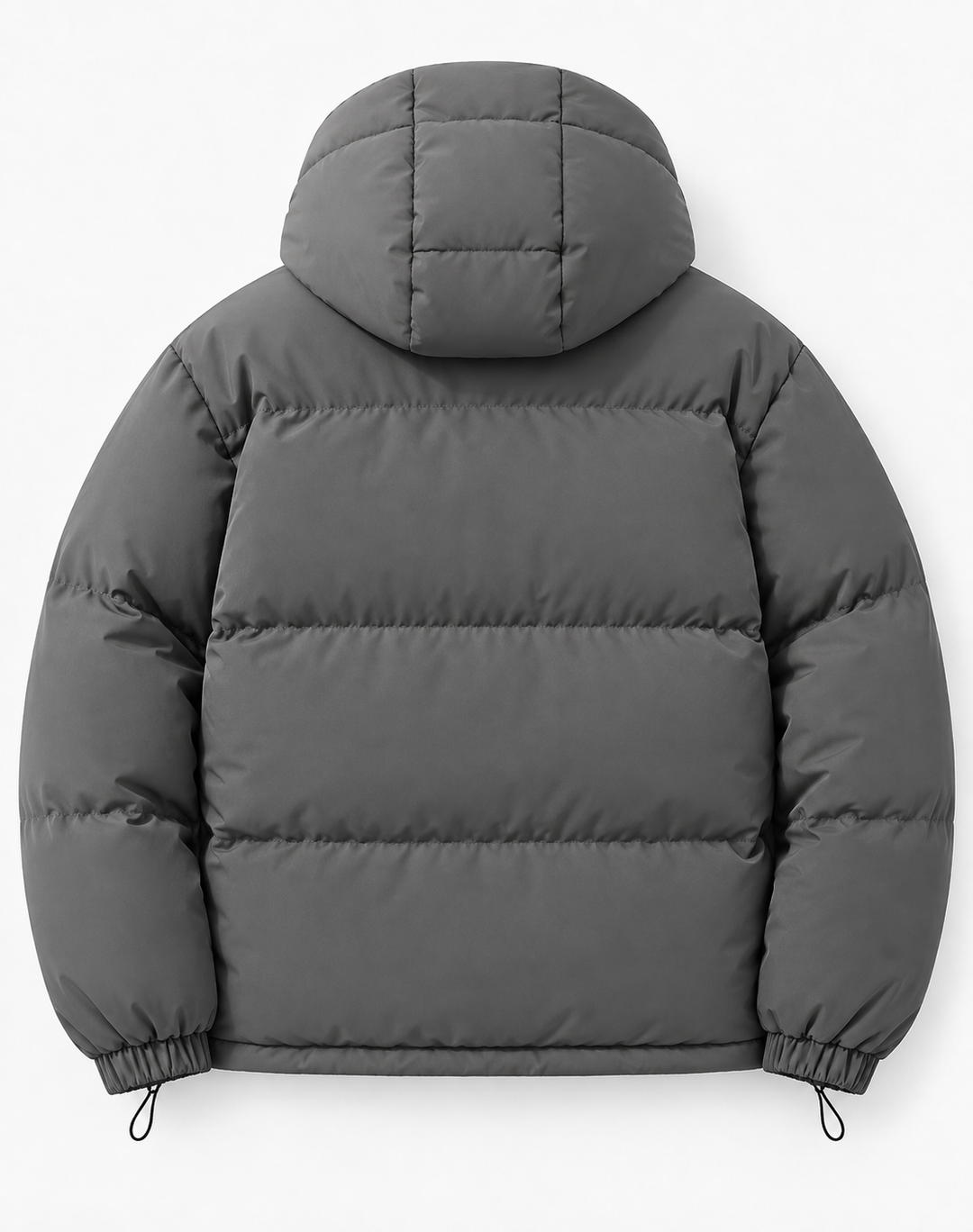 Padded Puffer Winter Jacket for Men with Hood and Zipper