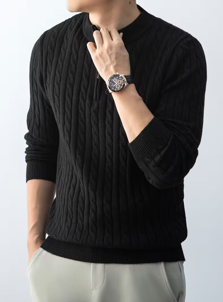 Men's Zip Neck Sweater