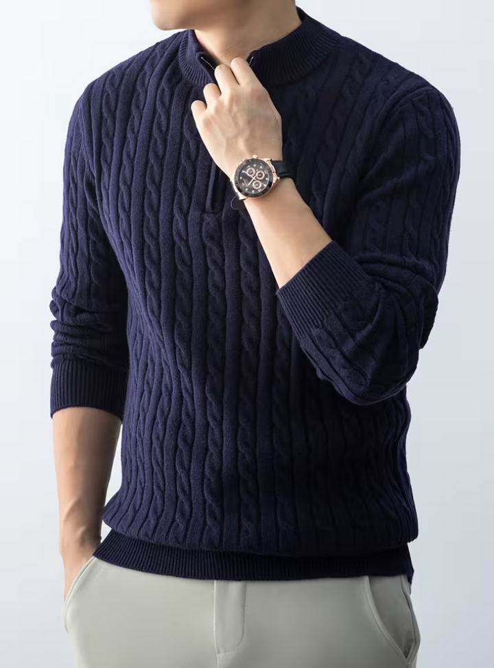 Men's Zip Neck Sweater