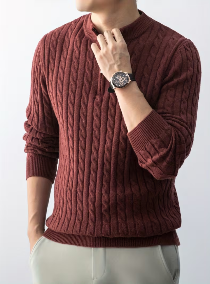 Men's Zip Neck Sweater