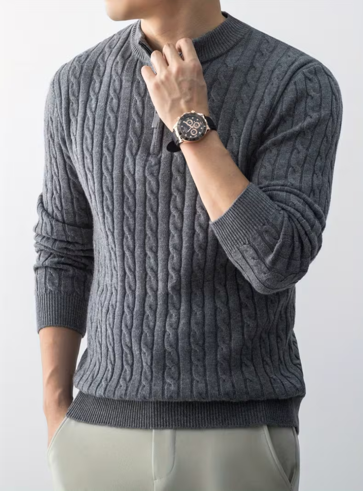 Men's Zip Neck Sweater