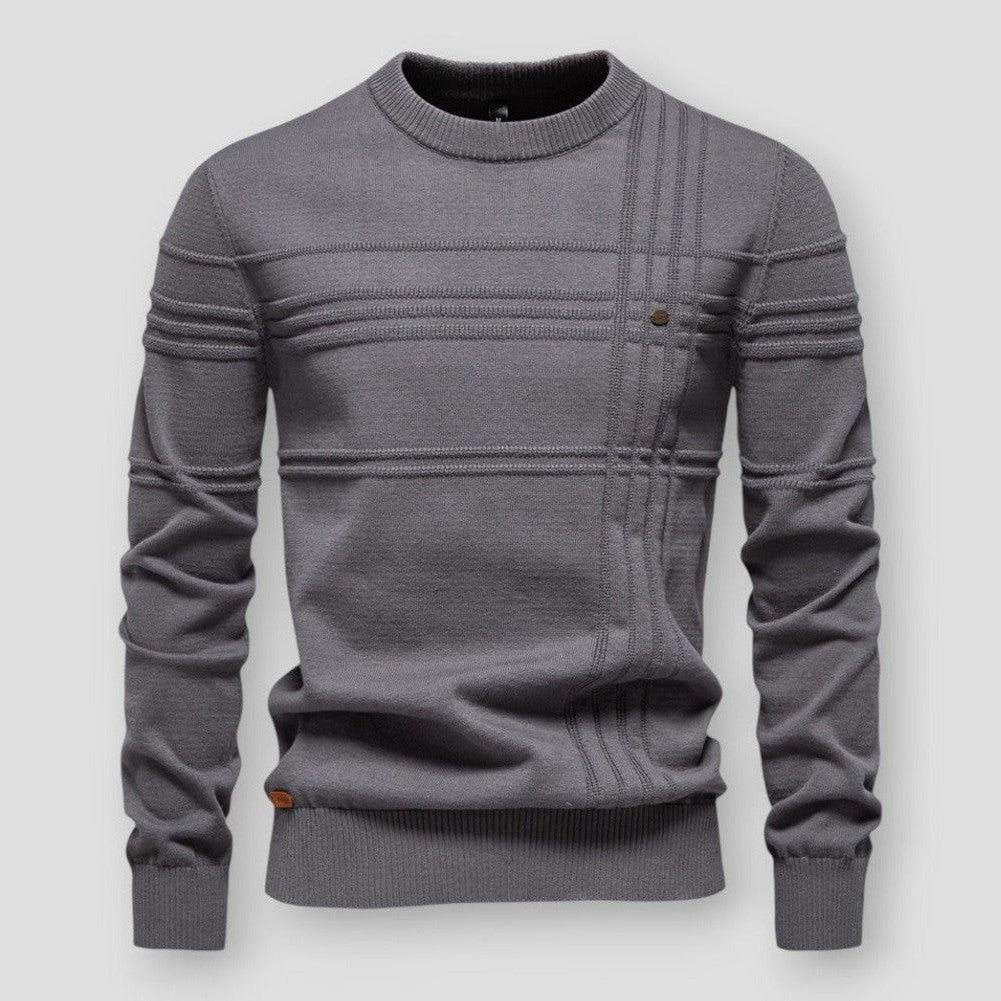 Men's Patterned Crew Neck Sweater