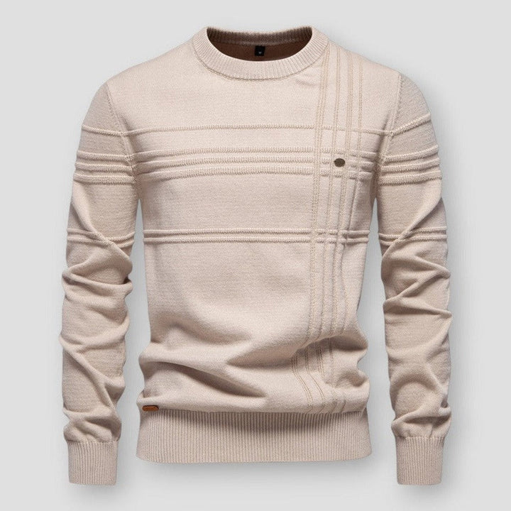Men's Patterned Crew Neck Sweater
