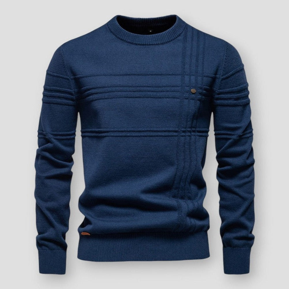 Men's Patterned Crew Neck Sweater