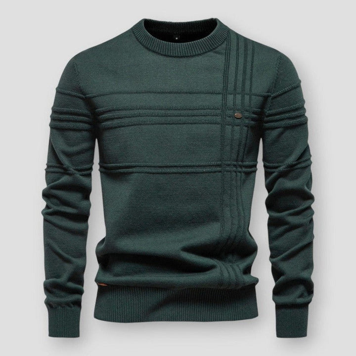 Men's Patterned Crew Neck Sweater