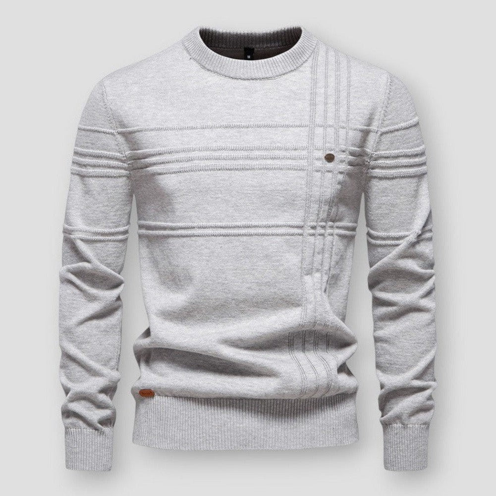 Men's Patterned Crew Neck Sweater