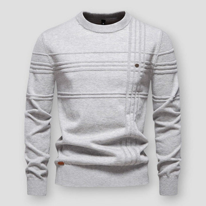 Men's Patterned Crew Neck Sweater