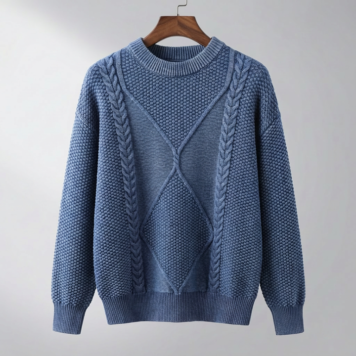 Twisted Crew Neck Sweater for Men