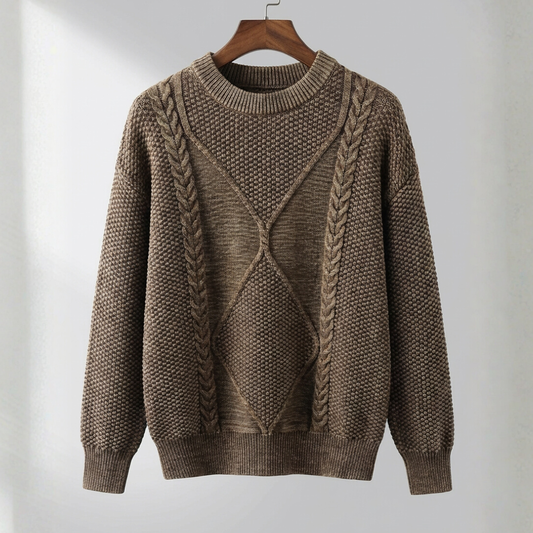 Twisted Crew Neck Sweater for Men