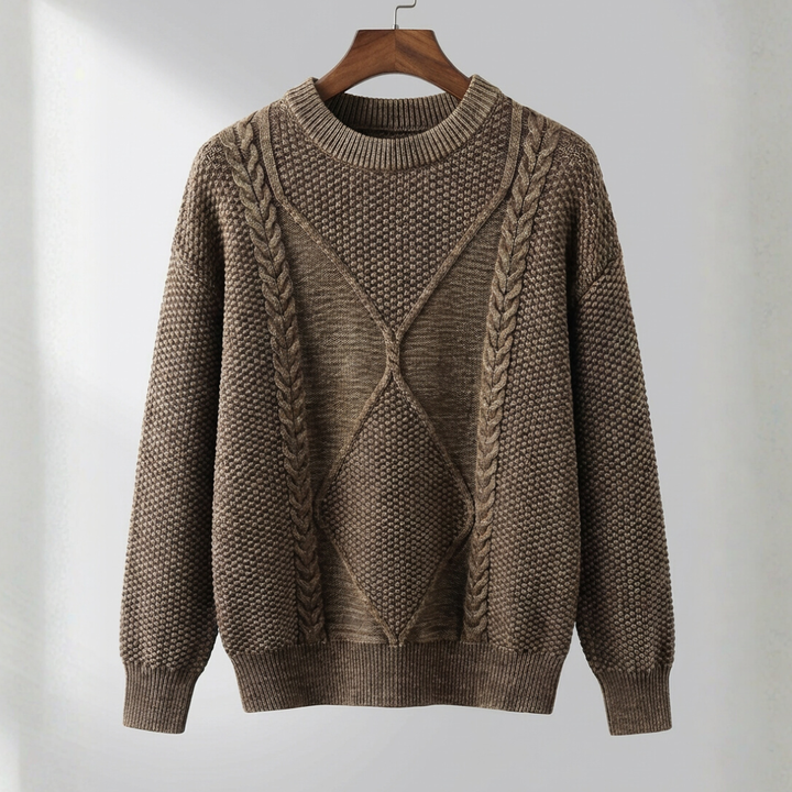 Twisted Crew Neck Sweater for Men