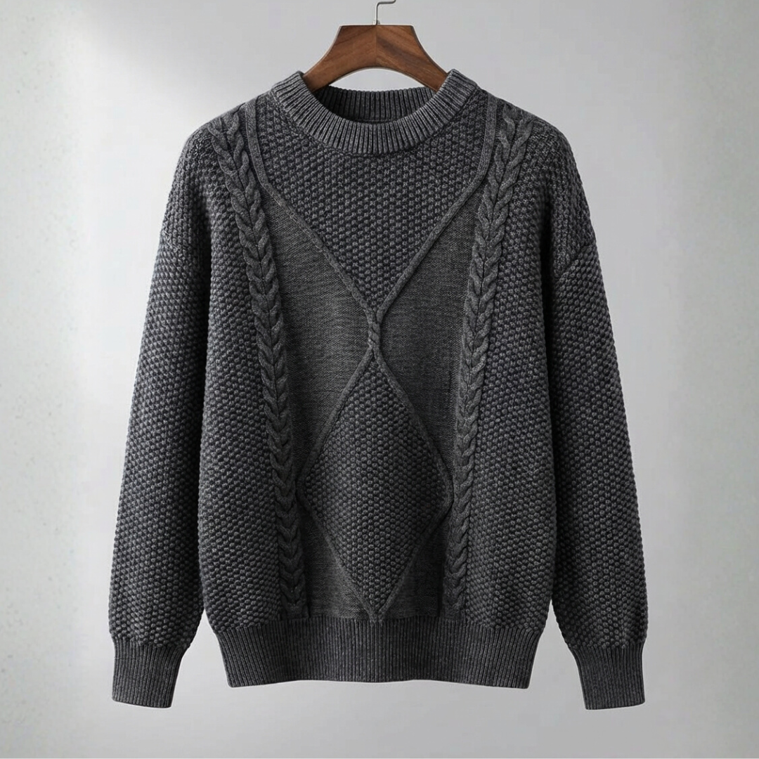 Twisted Crew Neck Sweater for Men