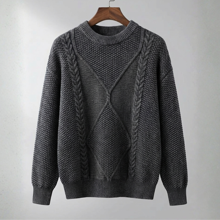Twisted Crew Neck Sweater for Men
