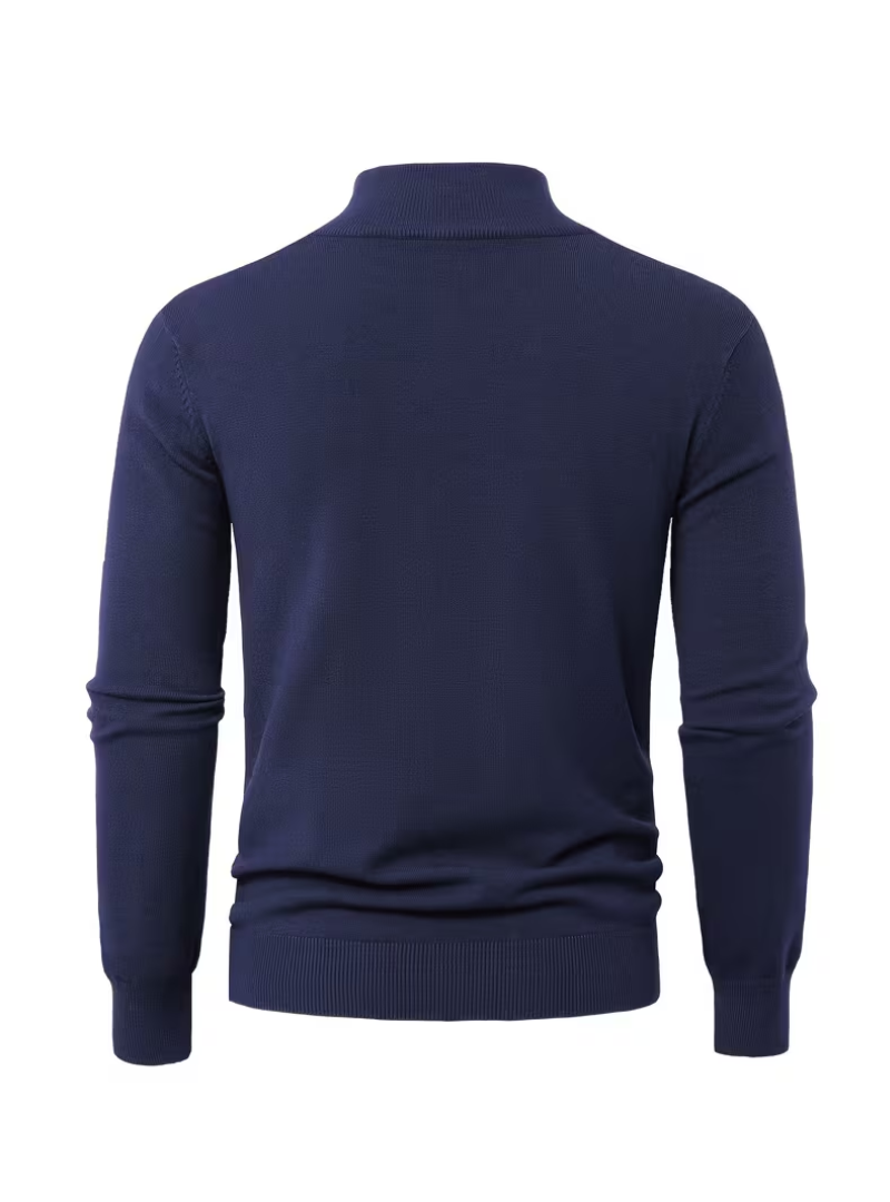 Men's High Neck Zip Sweater