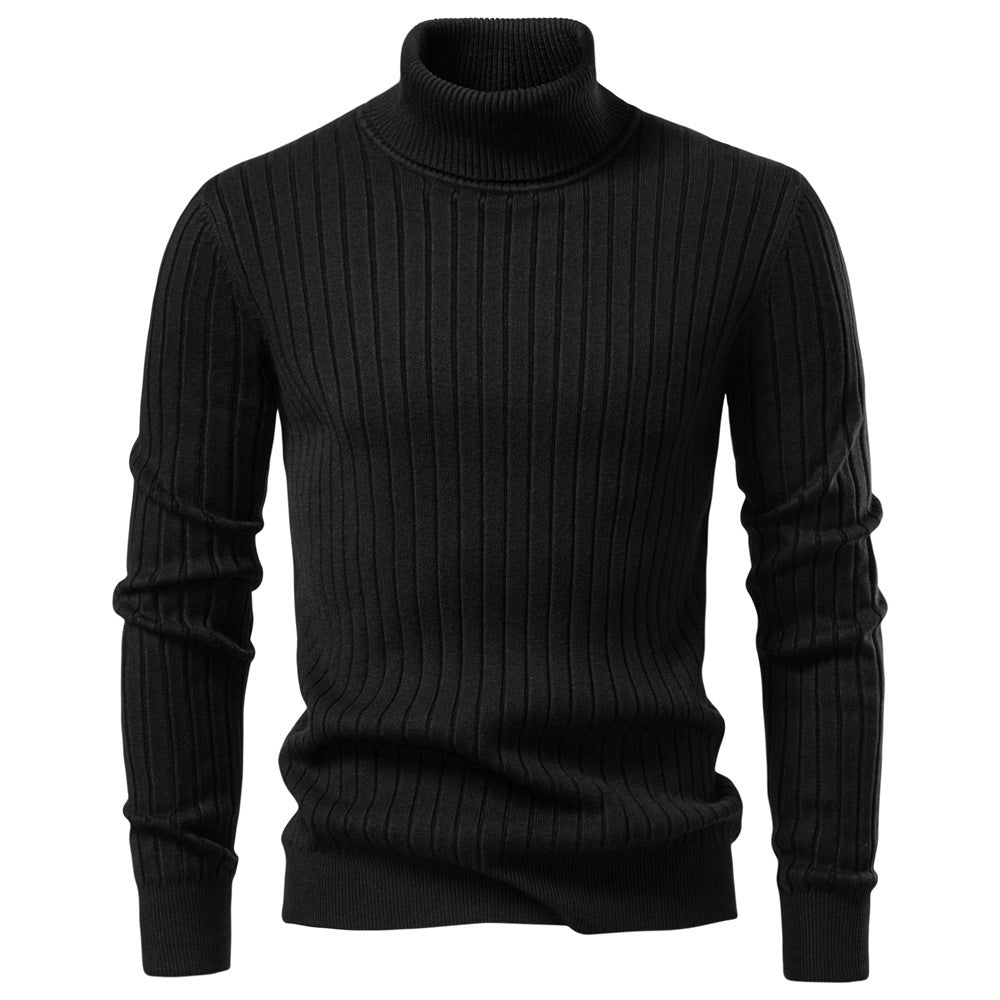 Men's Ribbed Turtleneck Sweater