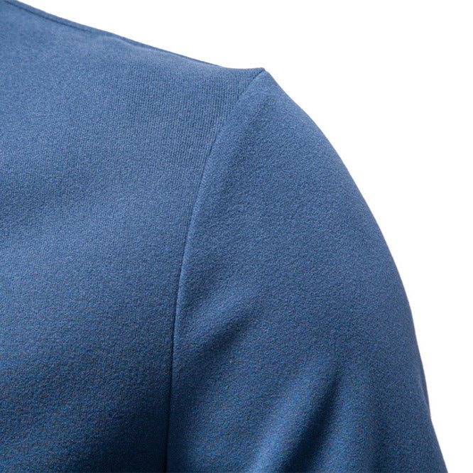 Men's High Neck Sweater with Zipper Closure