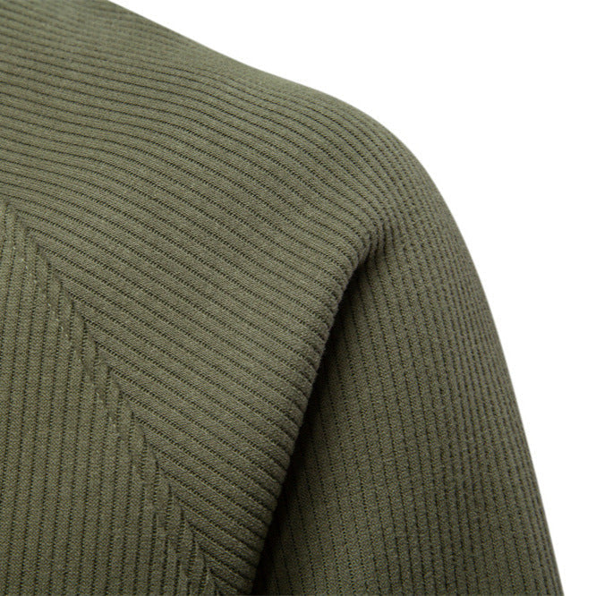 Men's High Neck Sweater with Half-Zip - Elena Harper
