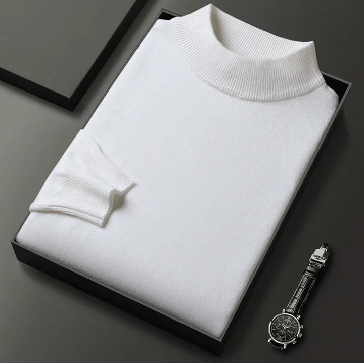 Classic High Neck Sweater for Men - Elena Harper