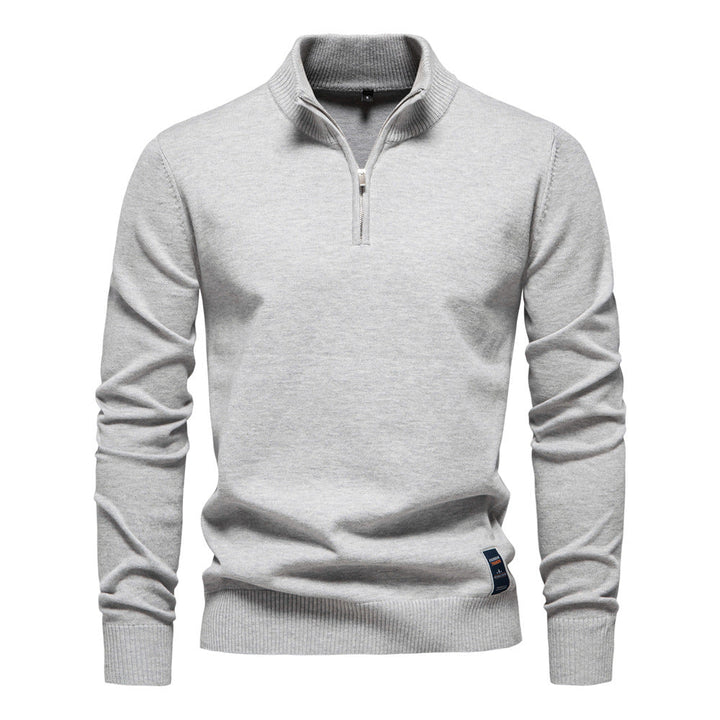 Men's Knit Half-Zip Mock Neck Sweater