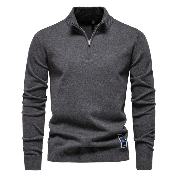 Men's Knit Half-Zip Mock Neck Sweater