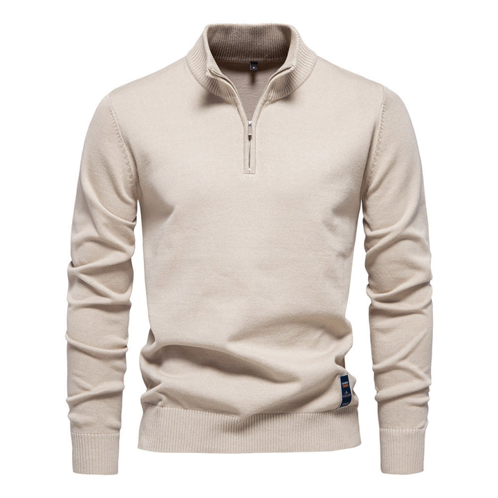 Men's Knit Half-Zip Mock Neck Sweater