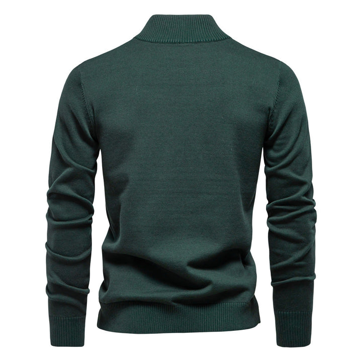 Men's Knit Half-Zip Mock Neck Sweater