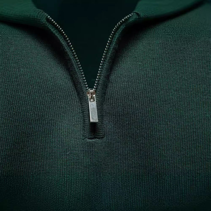 Men's Knit Half-Zip Mock Neck Sweater