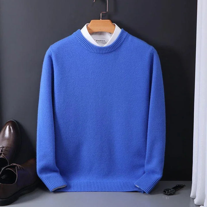 Classic Round Neck Men's Sweater - Elena Harper