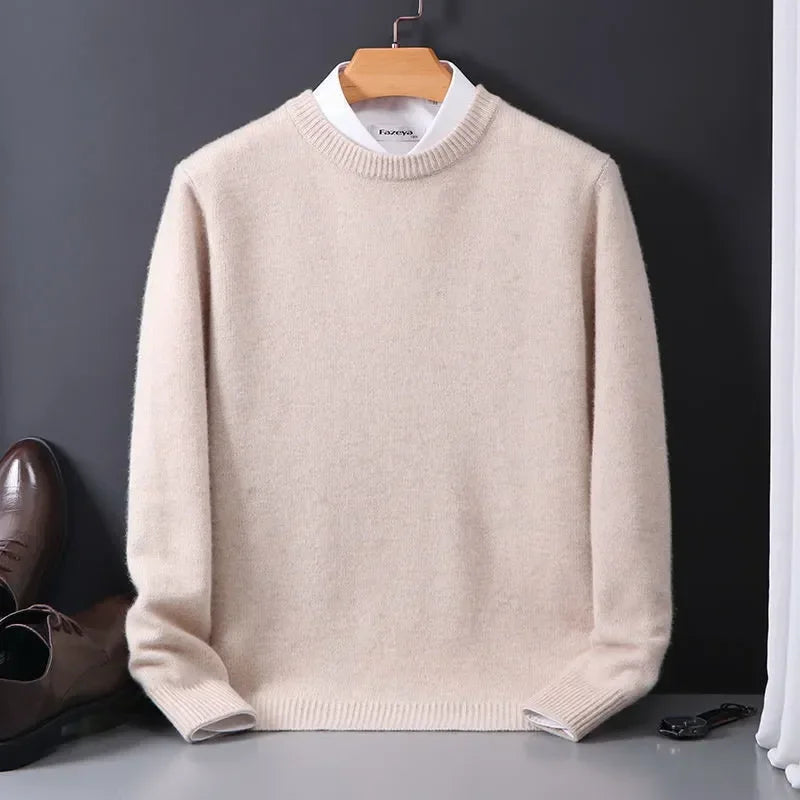 Classic Round Neck Men's Sweater - Elena Harper