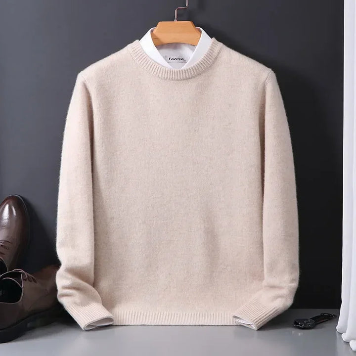 Classic Round Neck Men's Sweater - Elena Harper