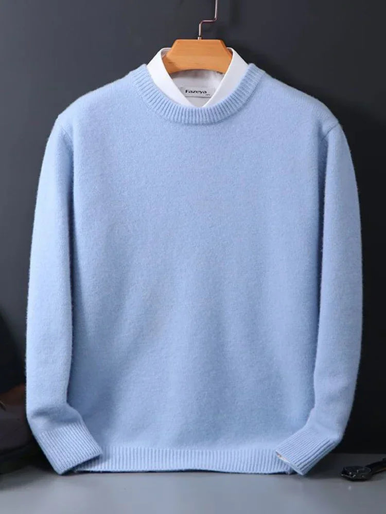 Classic Round Neck Men's Sweater - Elena Harper