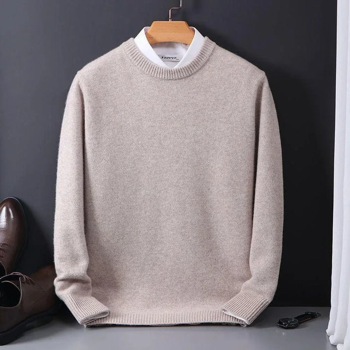 Classic Round Neck Men's Sweater - Elena Harper