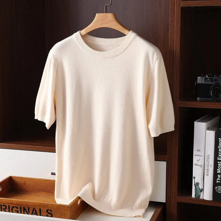 Men's Short Sleeve Round Neck Sweater