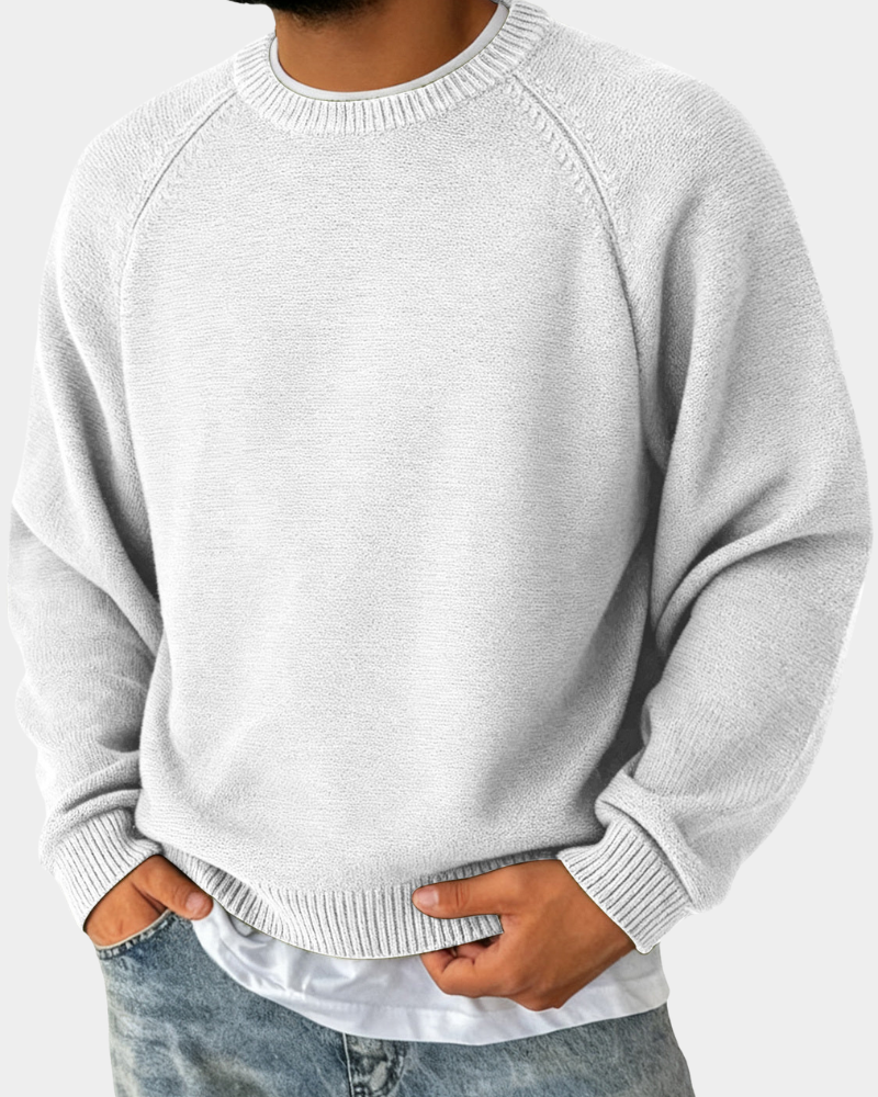 Men's Knit Sweater with Round Neck