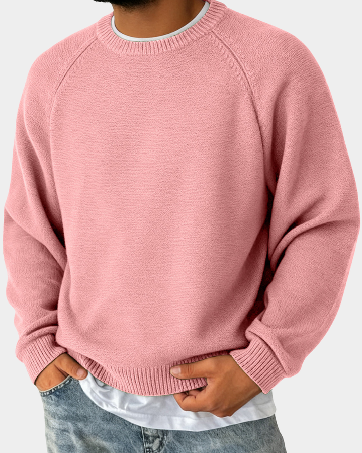 Men's Knit Sweater with Round Neck